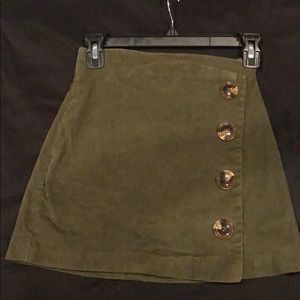 Altair’s State Olive corduroy skirt